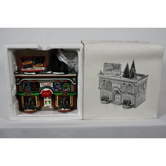 Department 56 Hershey's Chocolate Shop Original Snow Village #54913 Lighted COA - Picture 10 of 13